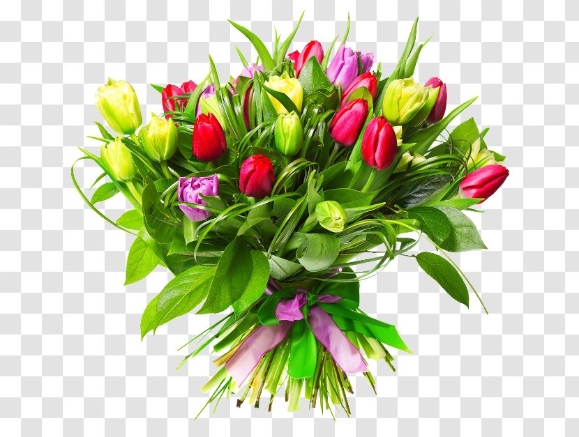 Flower Bouquet Floristry Cut Flowers Tulip - Floral Design Transparent PNG