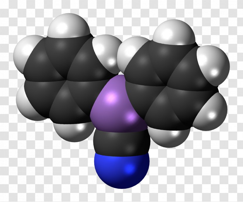 Diphenylcyanoarsine Chlor-Arsen-Kampfstoff Space-filling Model - German - Spacefilling Curve Transparent PNG