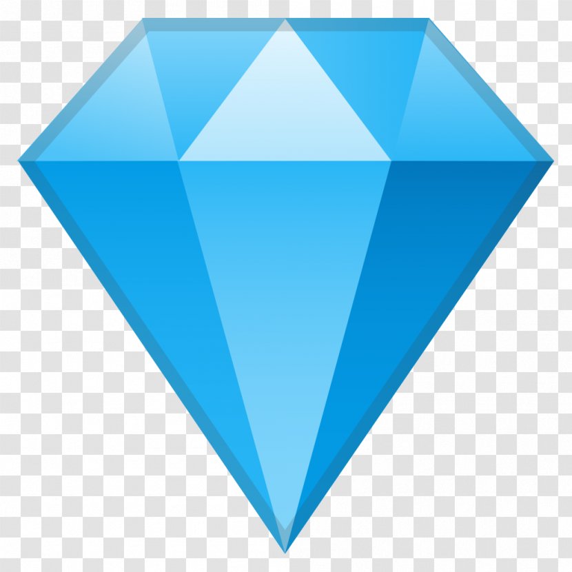 Emojipedia Gemstone Diamond BestPoint - Blue - Emoji Transparent PNG