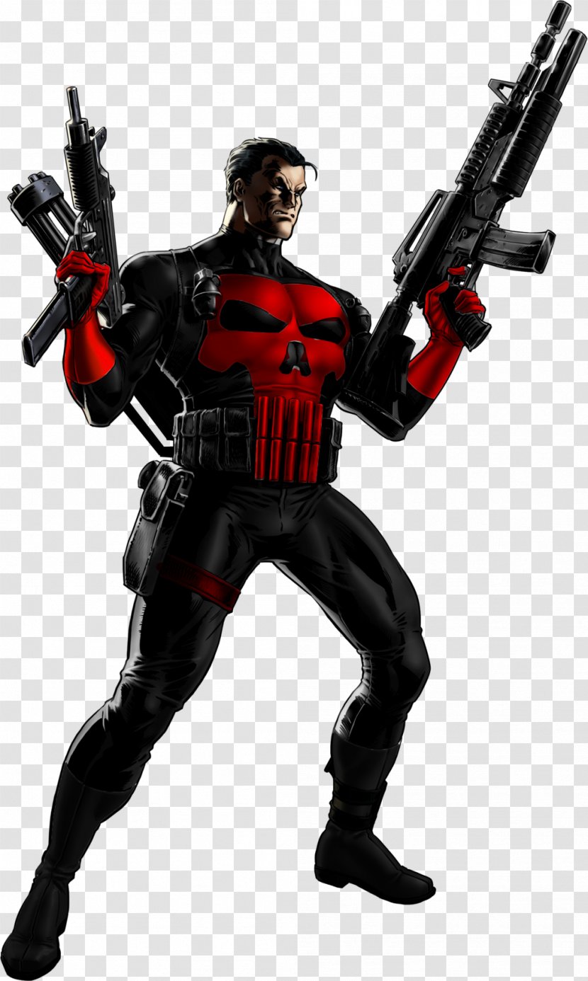 Punisher Marvel: Avengers Alliance Thanos Elektra Spider-Man - Superhero - Marvel Red Skull Transparent PNG