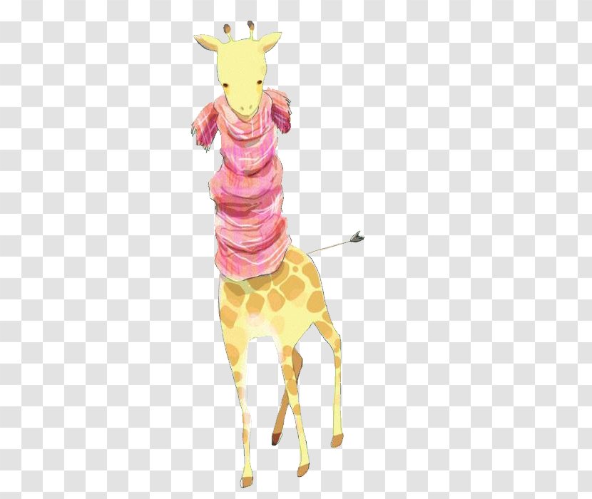 Giraffe Photography Illustration - Neck - Cute Pink Transparent PNG