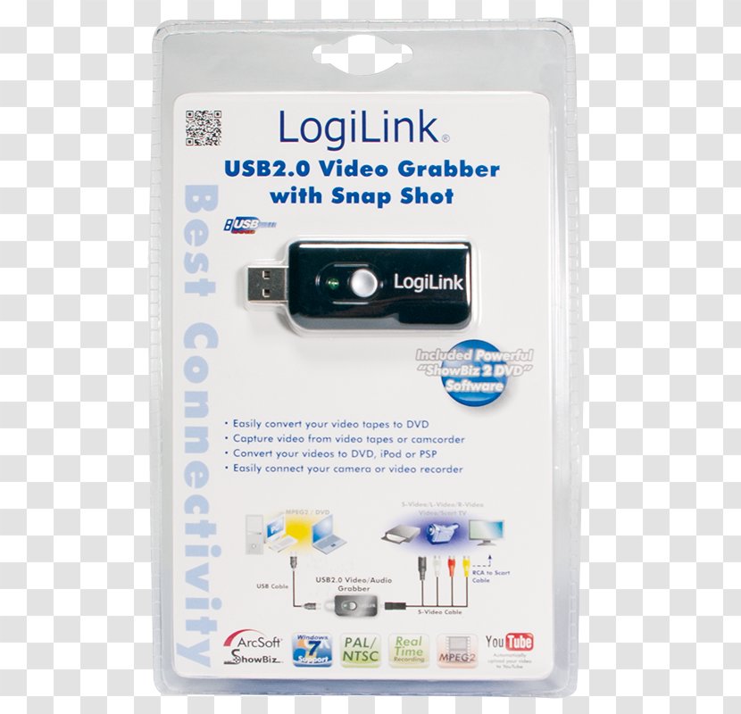 Frame Grabber Computer LogiLink USB2.0 Video/Audio With Snap Shot - Skroutz - Video Capture AdapterUSB 2.0 ShotVideo 2.0Computer Transparent PNG