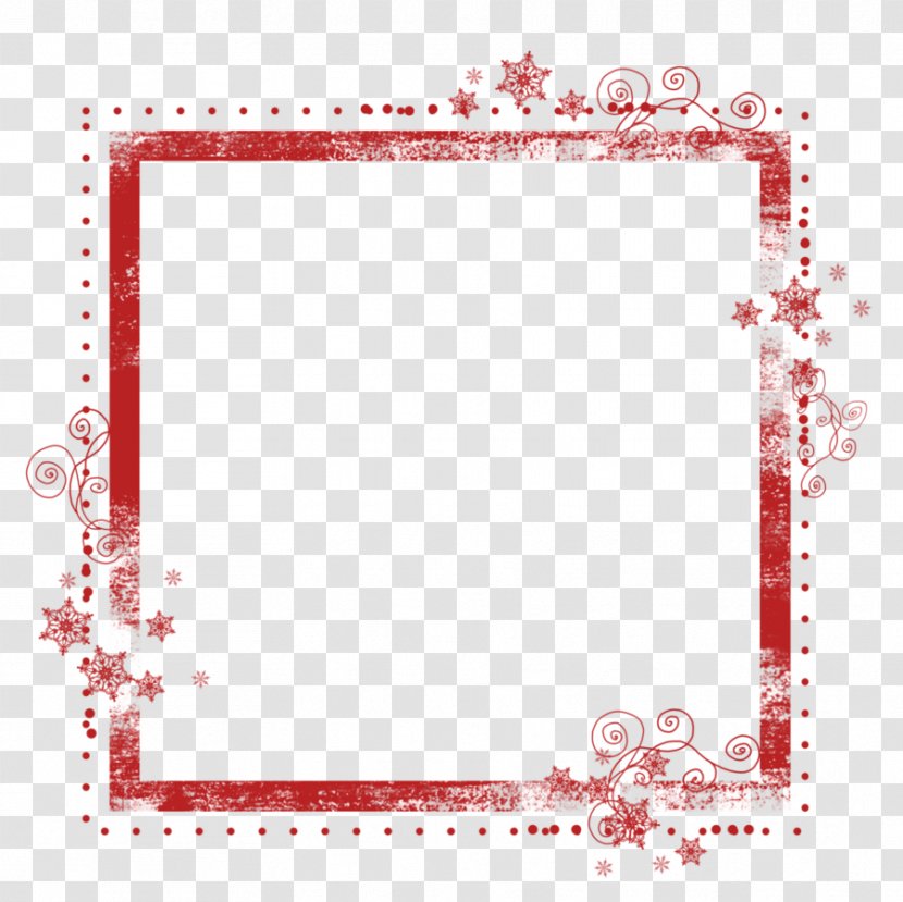 Picture Frame - Designer - Decorative Star Red Border Transparent PNG
