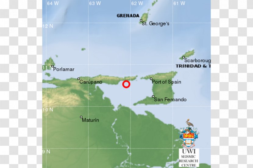 Port Of Spain The UWI Seismic Research Centre Grenada Earthquake Location - Trinidad And Tobago - Seismograph Transparent PNG