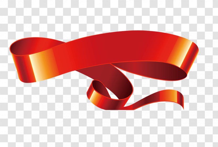 Red Ribbon - Magnetic Tape - Logo Transparent PNG