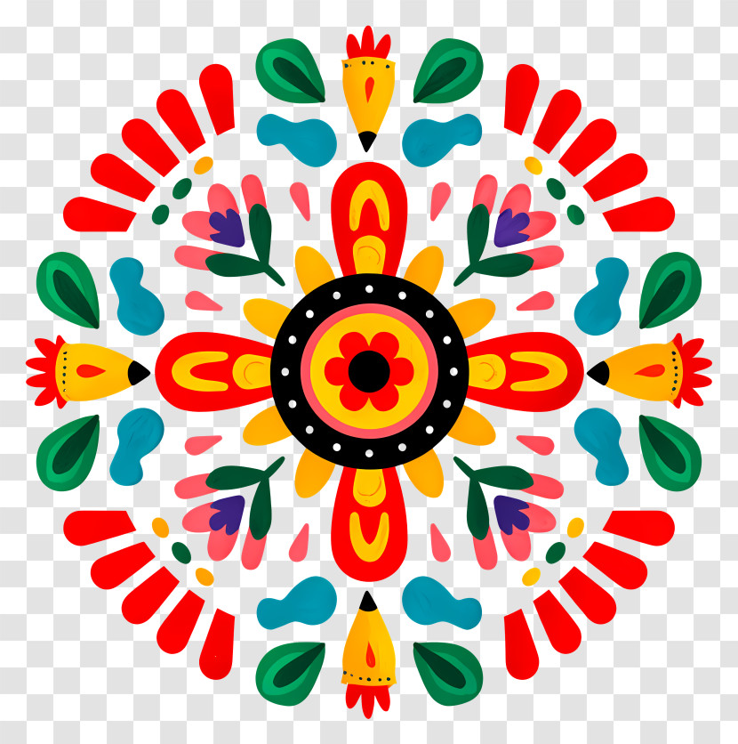 Cinco De Mayo - Colorful Mandala Pattern Design Transparent PNG