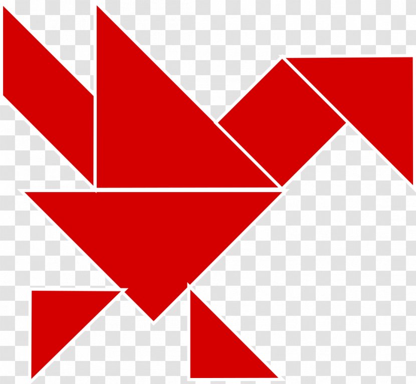 Tangram Djeco Toy Triangle Wikimedia Commons - Red Transparent PNG