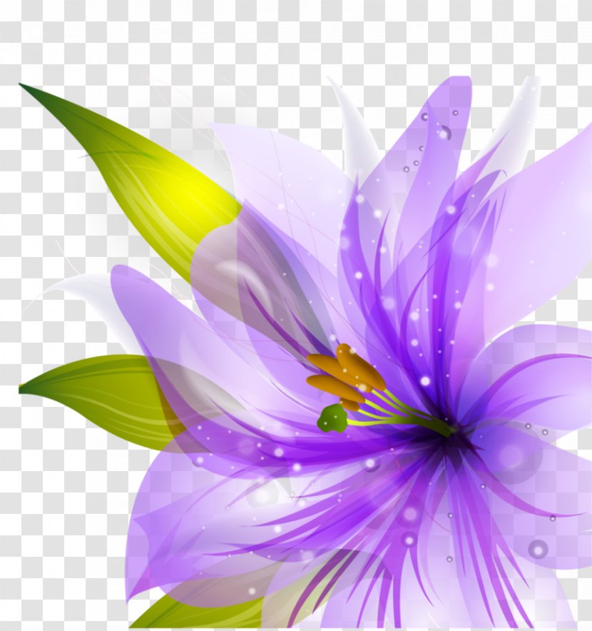 Border Flowers Purple Desktop Wallpaper Lilium - Lavender Transparent PNG