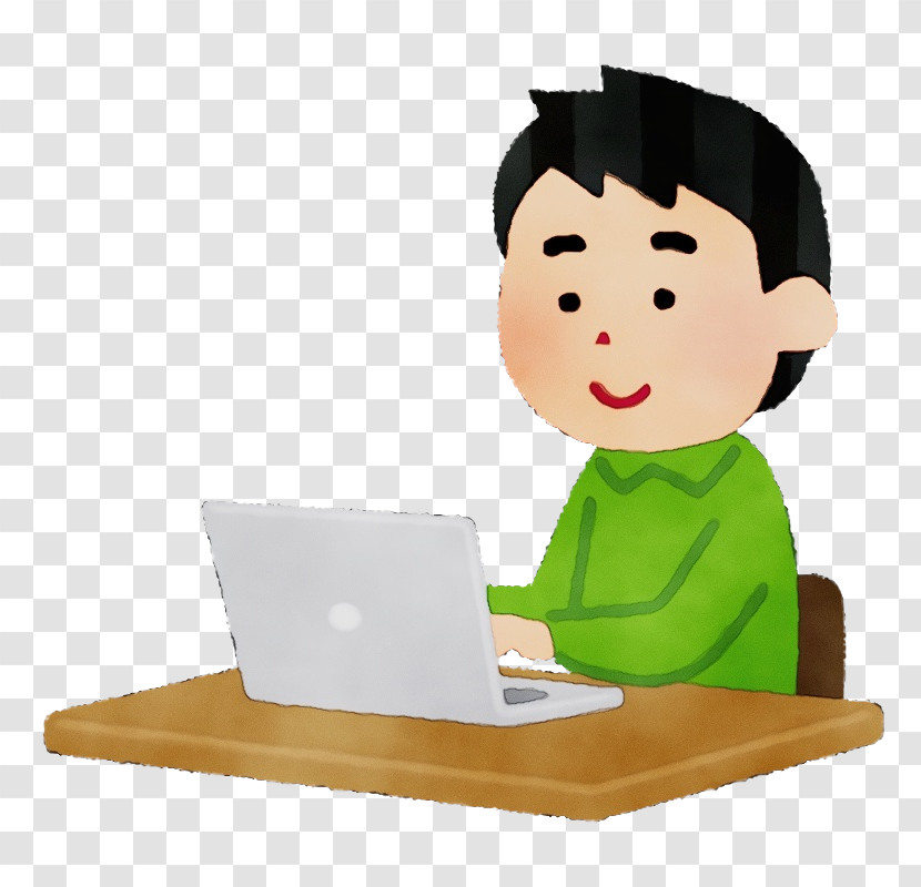 Cartoon Desk Laptop Transparent PNG