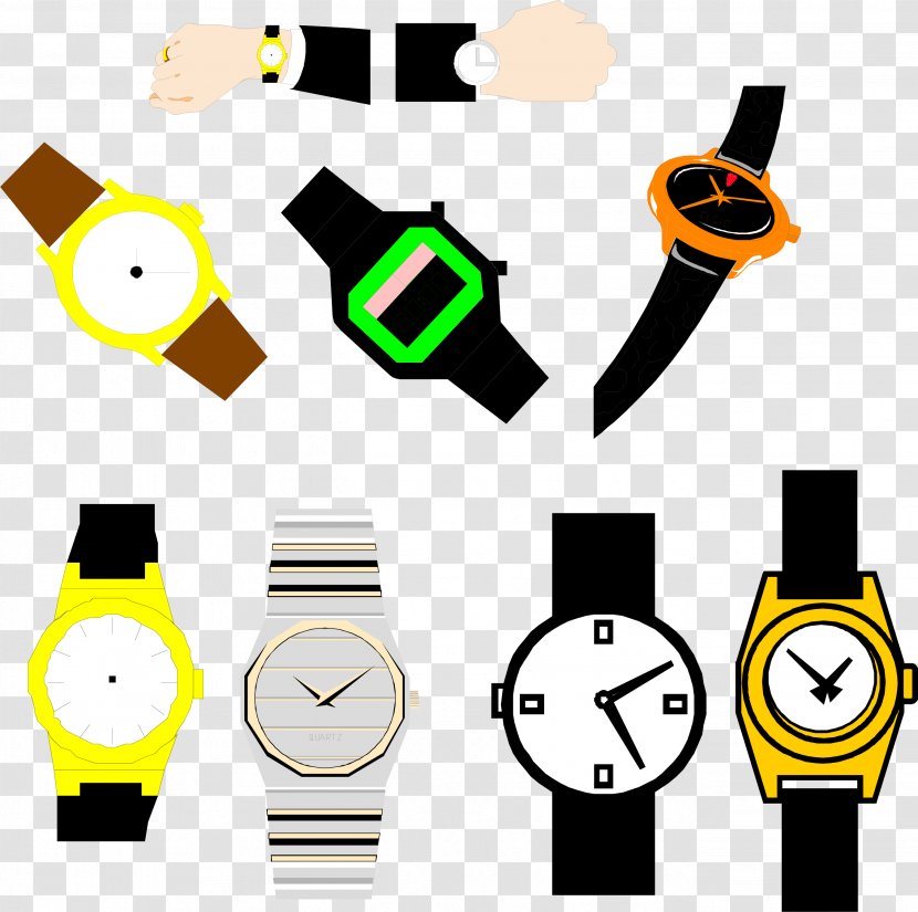 Watch Clip Art - Electronics - Vector Variety Of Electronic Watches Mechanical Transparent PNG