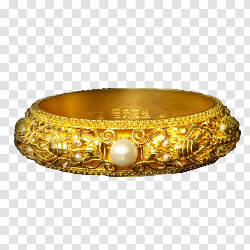 National Palace Museum The Gemstone Bangle Bracelet - Yellow - Assortment Filigree Transparent PNG