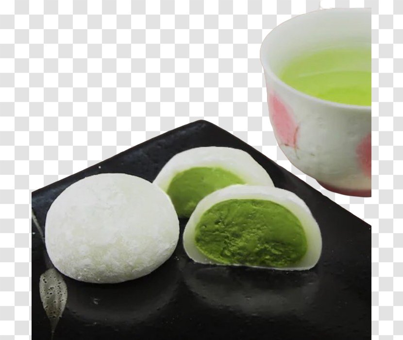 Ice Cream Tea Matcha Daifuku Mousse - Dessert - Rice Bag Transparent PNG