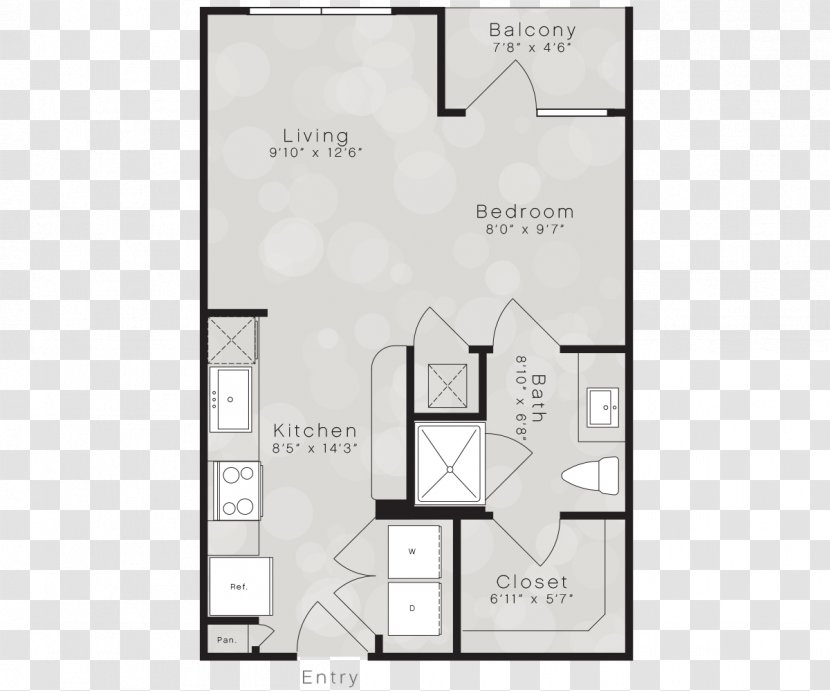 Floor Plan Elan City Lights Apartments House Transparent PNG