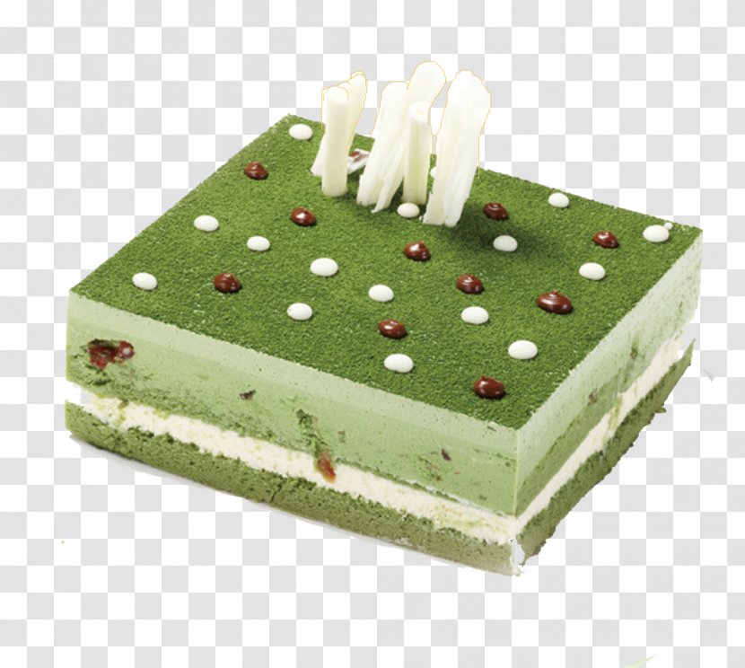 Green Tea Matcha Teacake Cream - Cake Transparent PNG