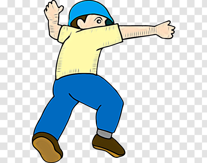 Cartoon Throwing A Ball Arm Solid Swing+hit Construction Worker Transparent PNG
