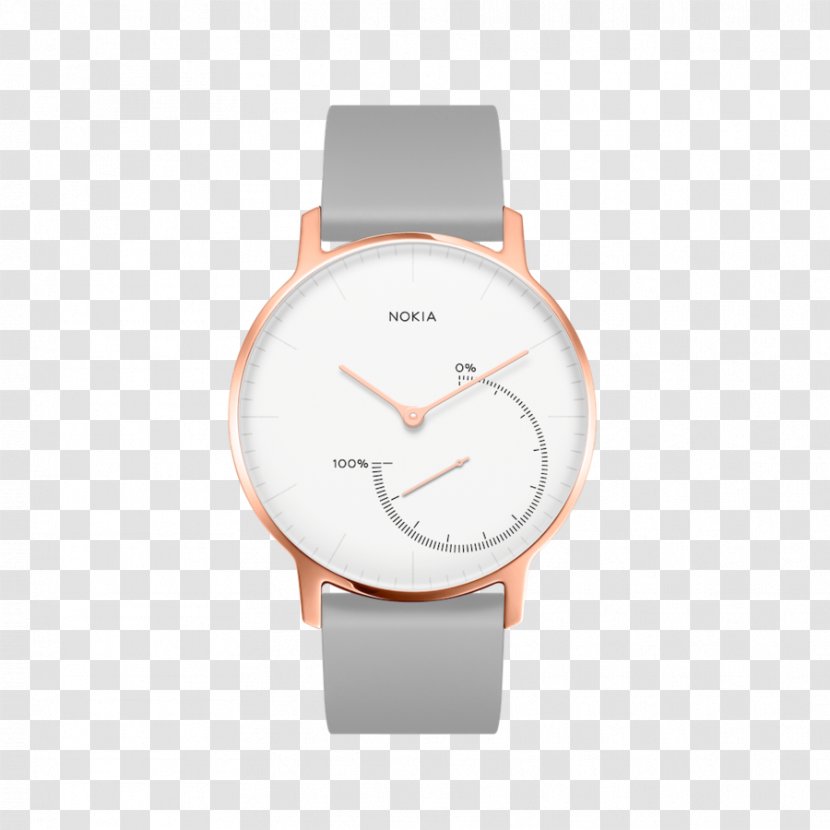 Nokia Steel HR Activity Tracker Withings Smartwatch - Orange - Metal Rose Transparent PNG