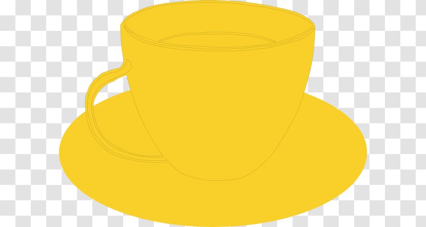 Coffee Cup Teacup Saucer Clip Art - Yellow Tea Transparent PNG
