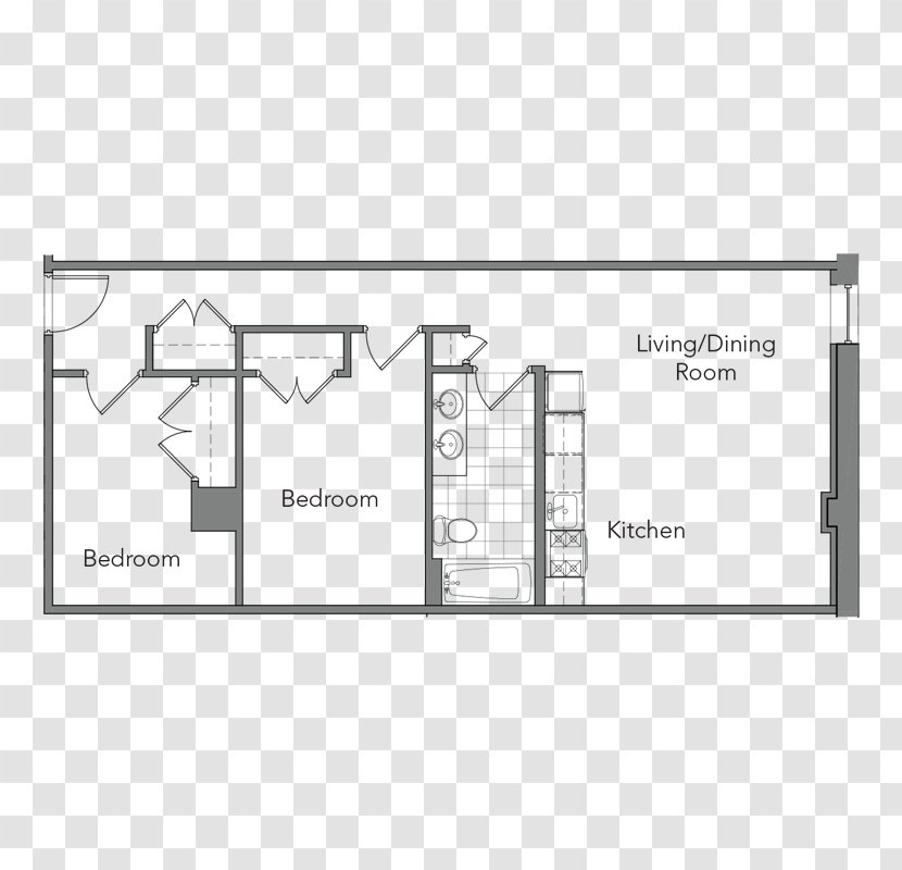 Third & Rhode Apartments Floor Plan Studio Apartment Renting - Area Code 202 Transparent PNG