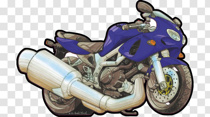 Exhaust System Car Motorcycle Automotive Design Motor Vehicle - Caricature - Suzuki SV650 Transparent PNG