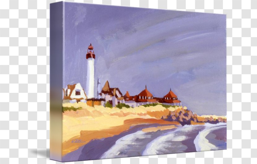 Cape May Point Lighthouse Painting Gallery Wrap Canvas - Art Transparent PNG