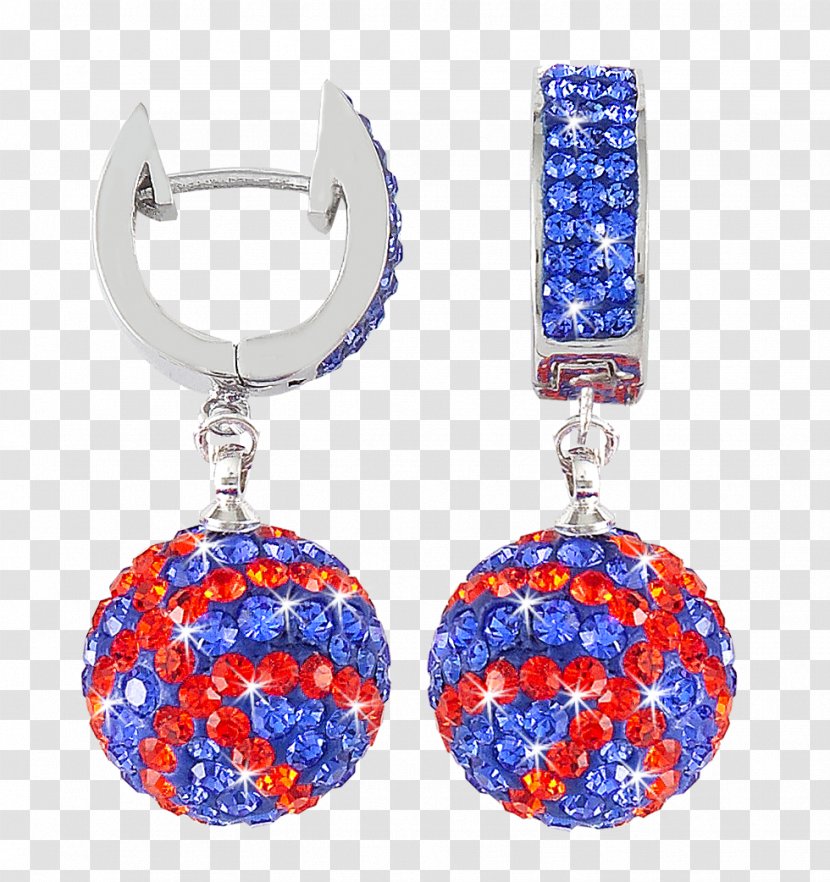 Earring Blue Jewellery Gemstone Red - Navy - Orange Crystal Transparent PNG