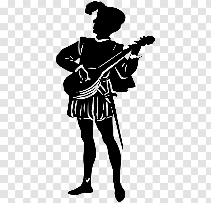 Minstrel Drawing Towel Clip Art - Flower - People Siluet Transparent PNG