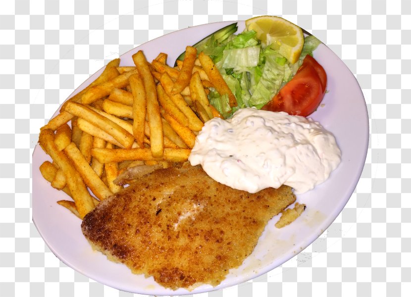 French Fries Full Breakfast Fried Chicken Schnitzel Cotoletta - Cutlet Transparent PNG