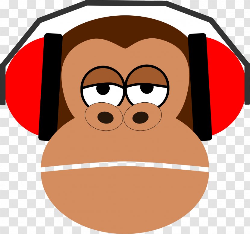 Monkey Cartoon - Snout - Pleased Smile Transparent PNG