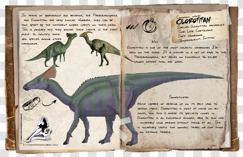 ARK: Survival Evolved Dinosaur Olorotitan Tyrannosaurus Carnotaurus - Fauna Transparent PNG