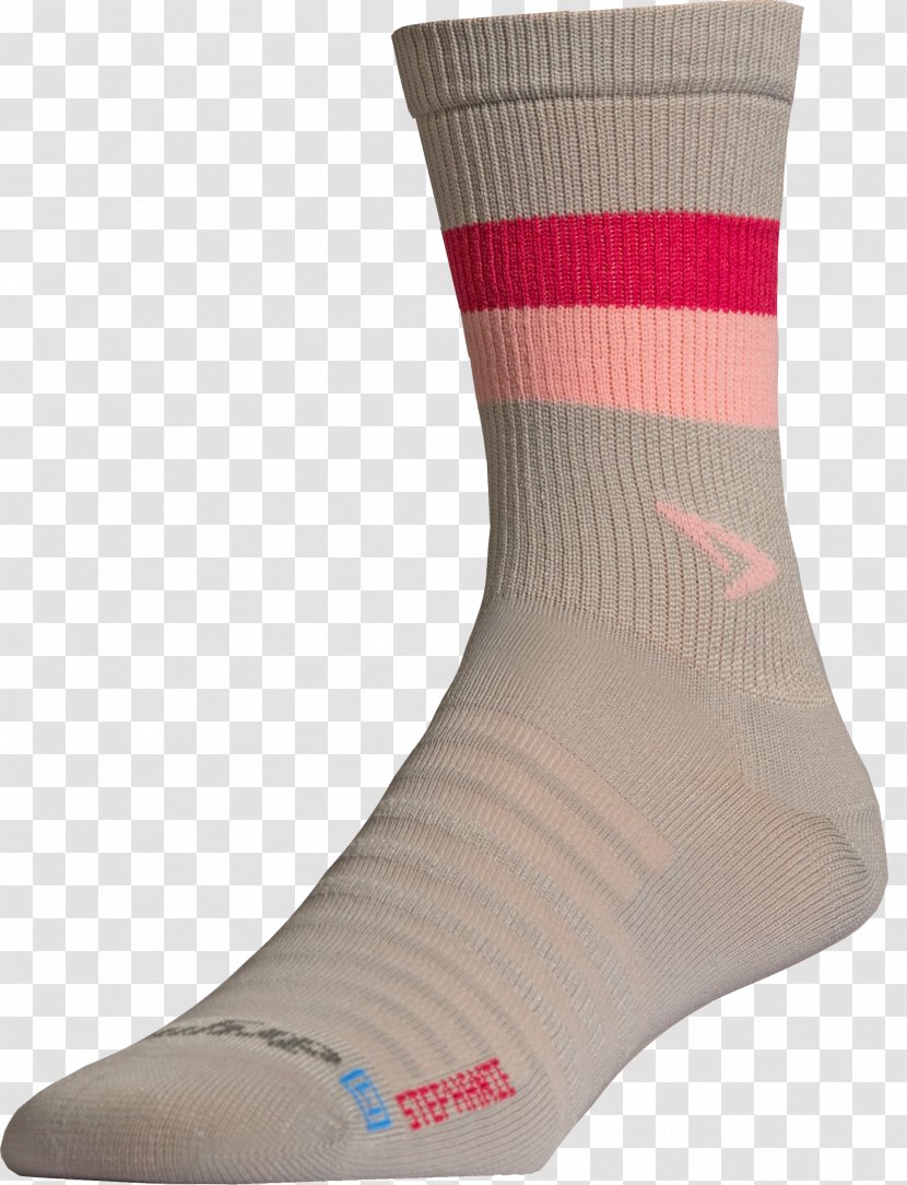 Sock Running Foot Sports Western States Endurance Run - Pink Stripe Transparent PNG