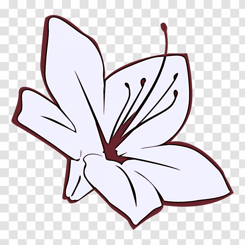 Leaf Plant Petal Pedicel Flower - Butterfly - Herbaceous Transparent PNG