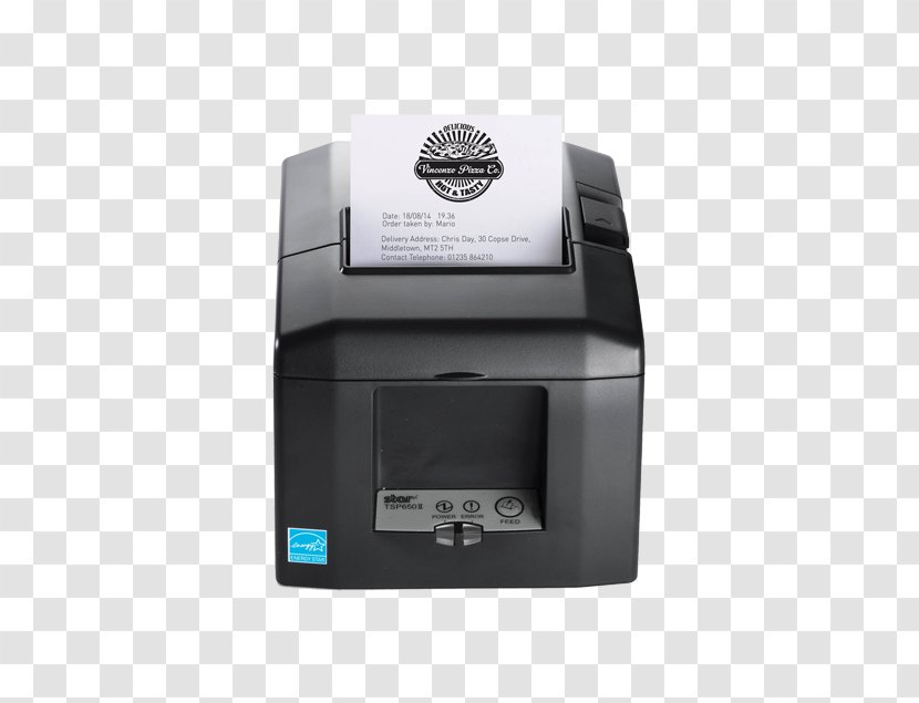 Thermal Printing Printer Point Of Sale Star Micronics TSP 654IIE TSP654II Transparent PNG