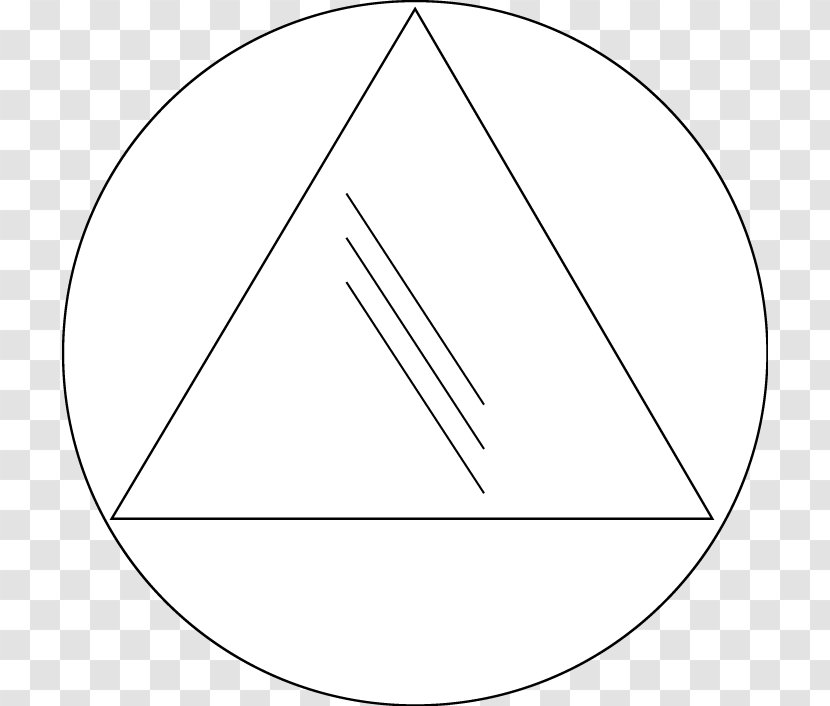 Circle Triangle Line Art Point - White - New Transparent PNG