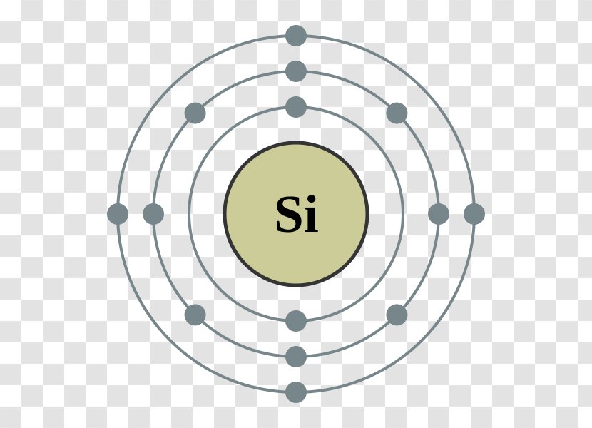 Silicon Atom Chemical Element Bohr Model Valence Electron - Symmetry - Watercolor Camera Transparent PNG