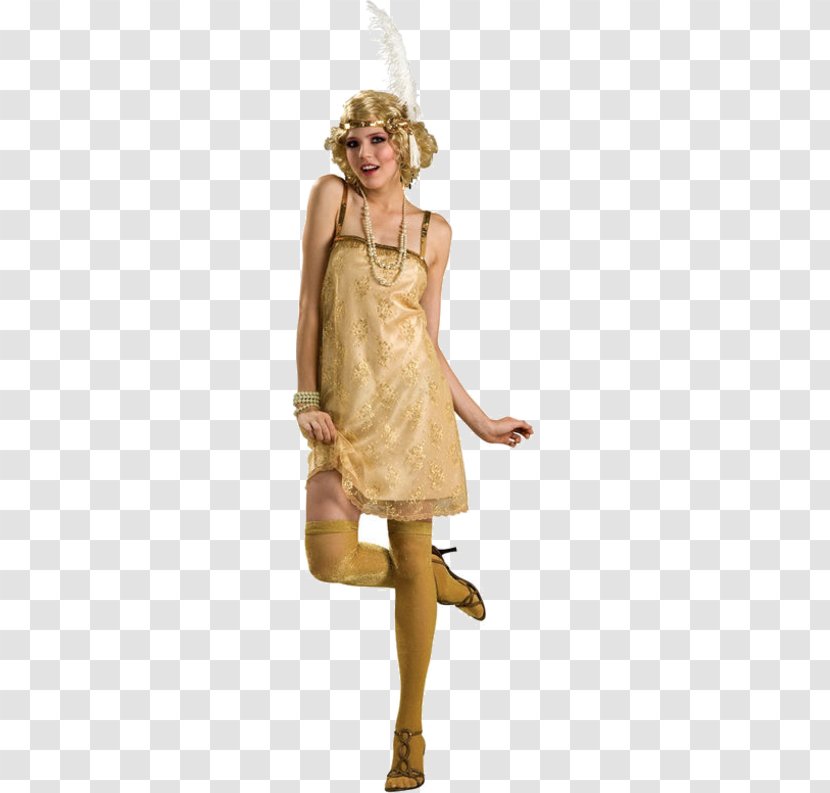 1920s Flapper Costume Party Dress - Halloween Transparent PNG