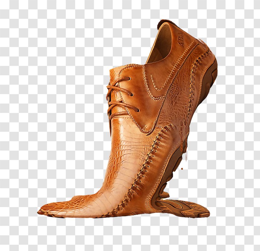 Cowboy Boot Dress Shoe Leather - Melting Shoes Transparent PNG