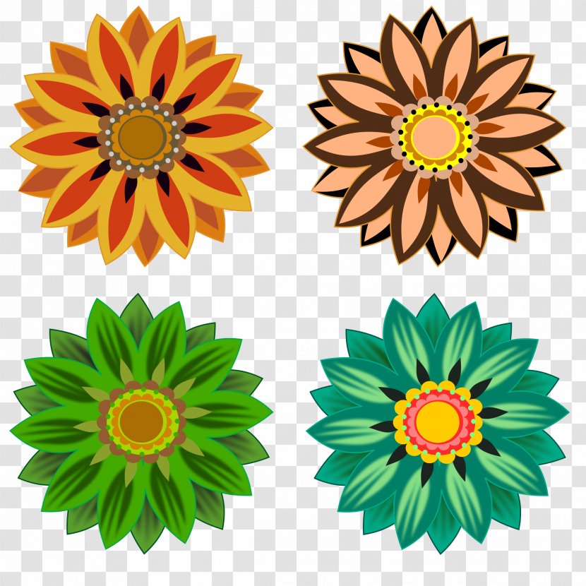 Clip Art - Royaltyfree - Open Flowers Transparent PNG