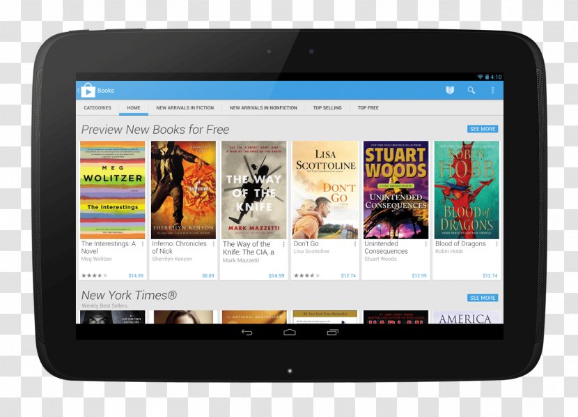 Google Play Books Nexus 7 - Tablet Computers Transparent PNG