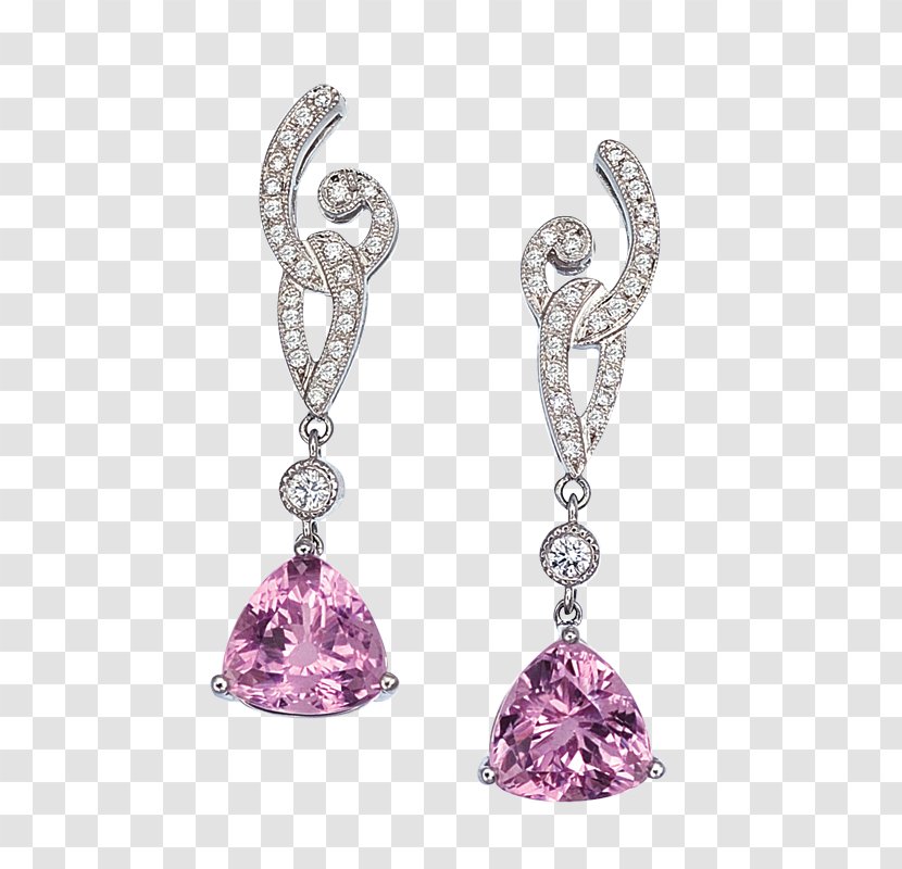 Amethyst Earring Jewellery Charms & Pendants Gemstone - White Rose Transparent PNG