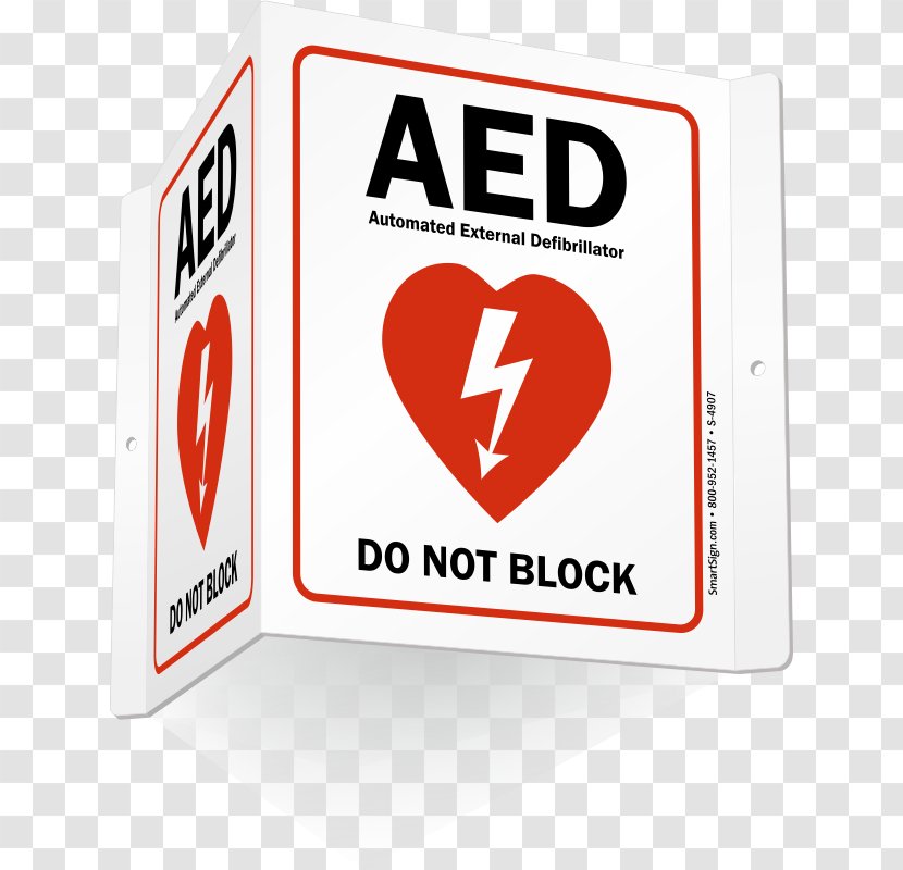 Automated External Defibrillators Defibrillation Cardiac Arrest First Aid Supplies Sign - Defibrillator Transparent PNG