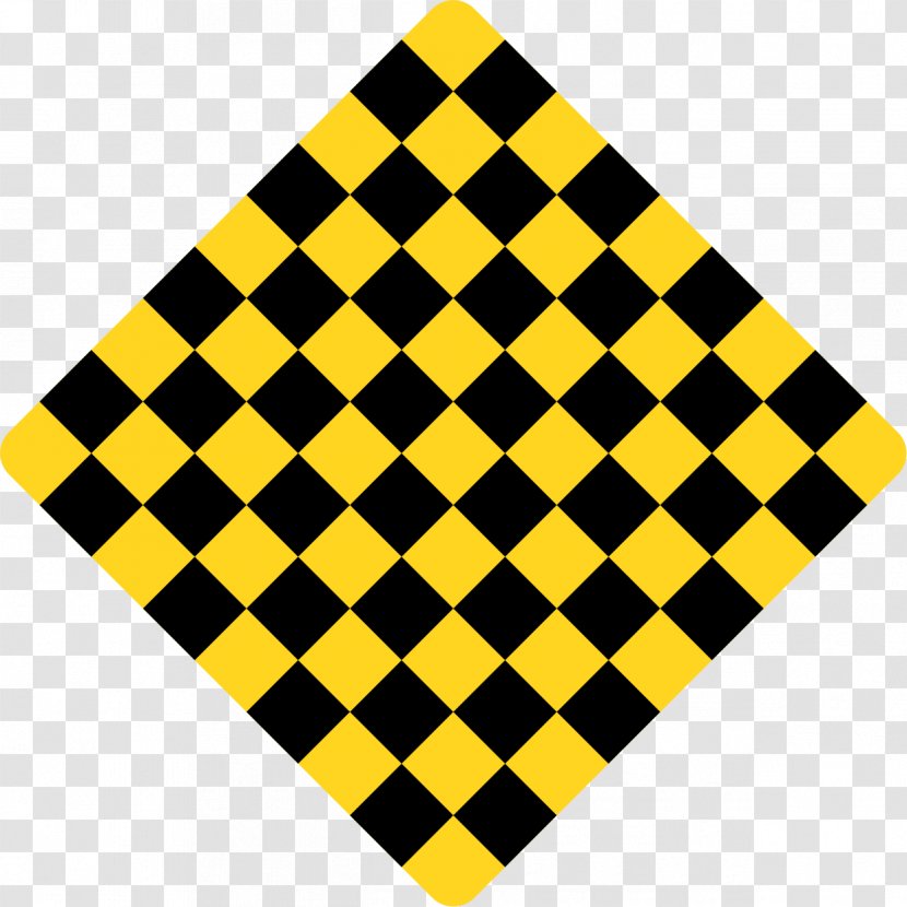 Traffic Sign Warning Checkerboard - Safety - Road Transparent PNG