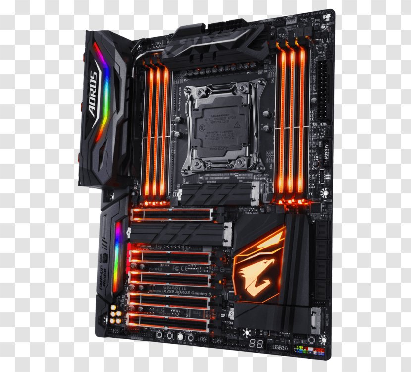 TOP Gaming Motherboard X299 AORUS 9 Intel LGA 2066 - Central Processing Unit Transparent PNG