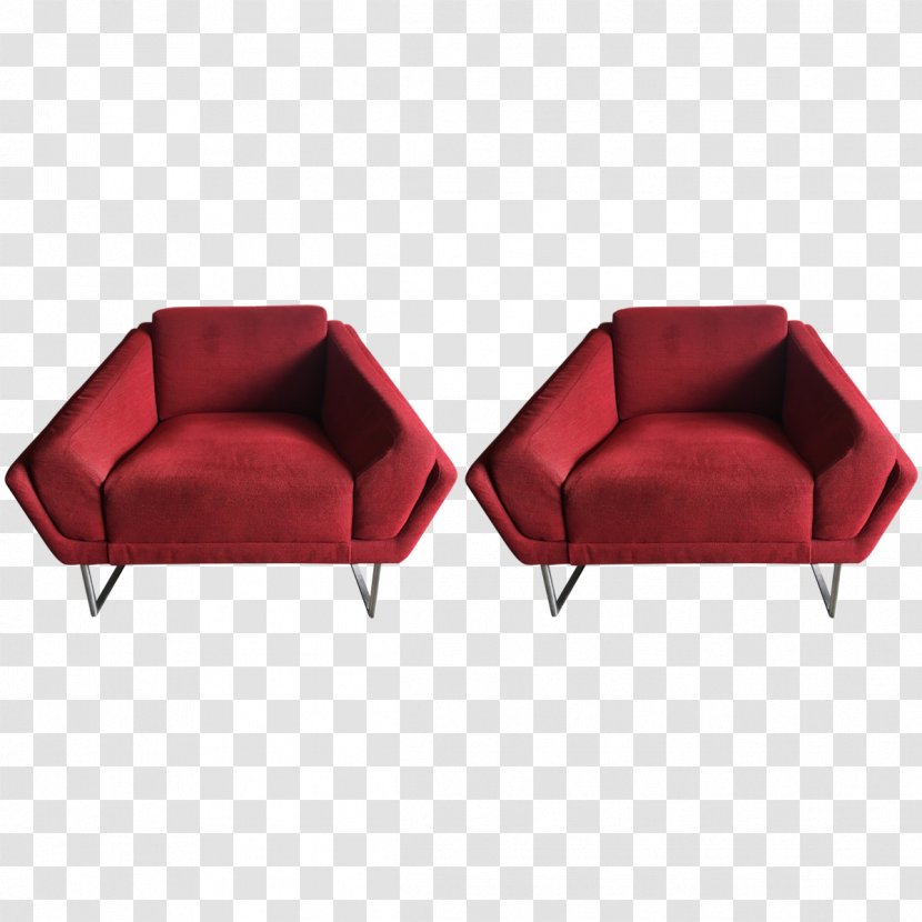Couch Rectangle Chair - Red - Cowhide Transparent PNG