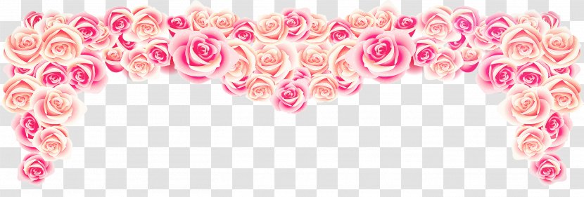 Vector Rose Border - Wedding - Flower Transparent PNG