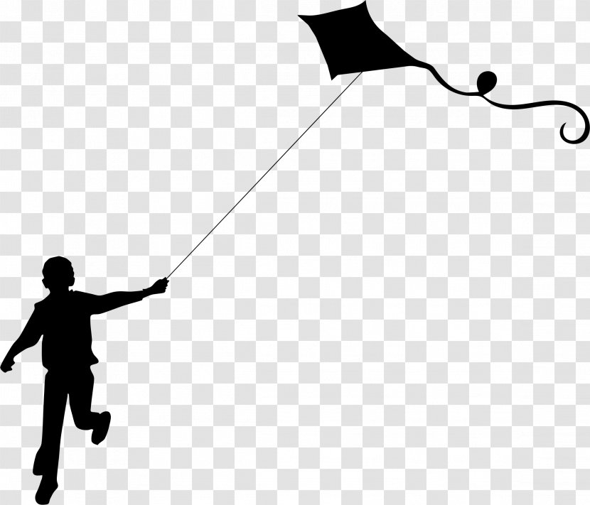 Kite Child Flight Makar Sankranti Clip Art - Silhouette - Flying Transparent PNG