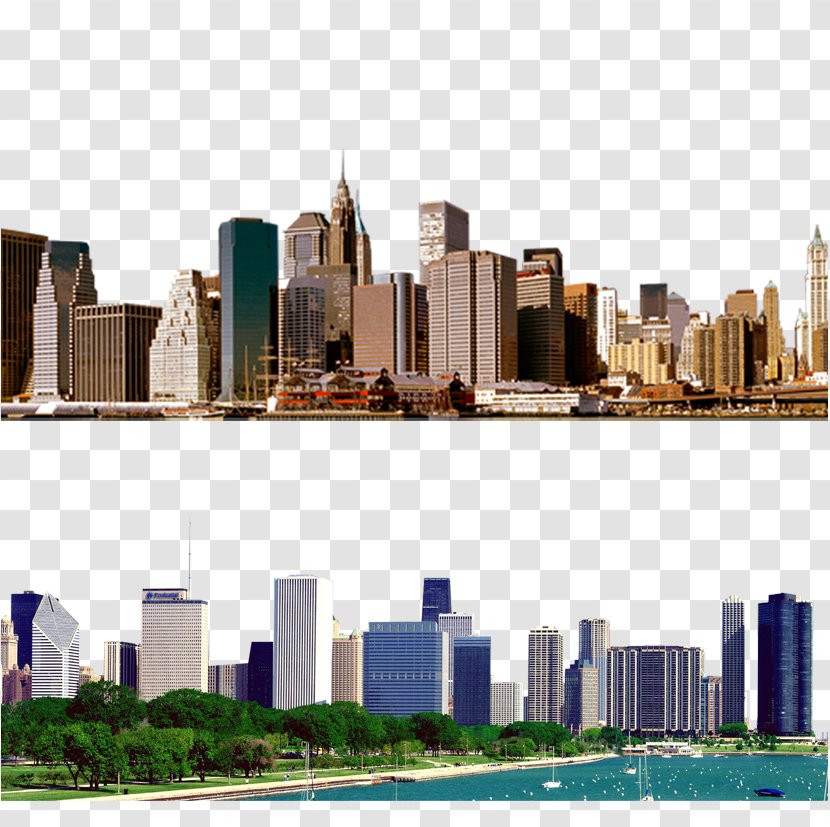 Lake Michigan Chicago Skyline High-definition Television Wallpaper - Mobile Phone - City Shot Transparent PNG