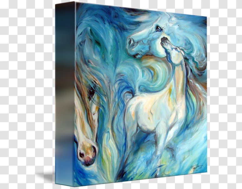 Watercolor Painting Horse Modern Art Abstract Transparent PNG