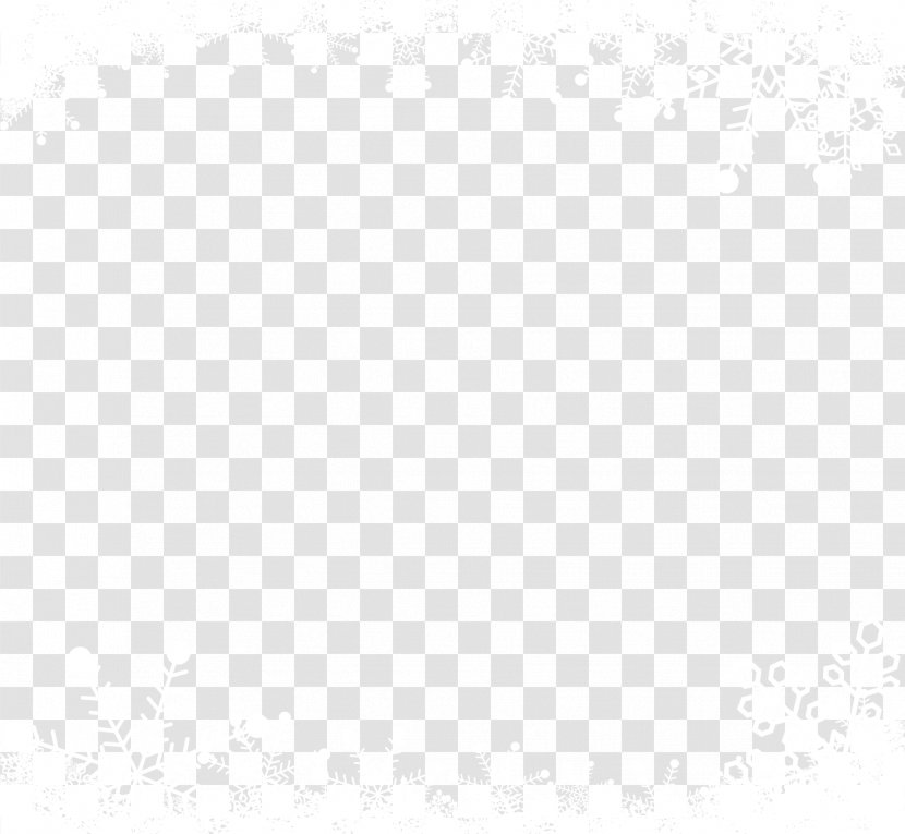 Angle Point Black And White Pattern - Little Fresh Snow Border Transparent PNG