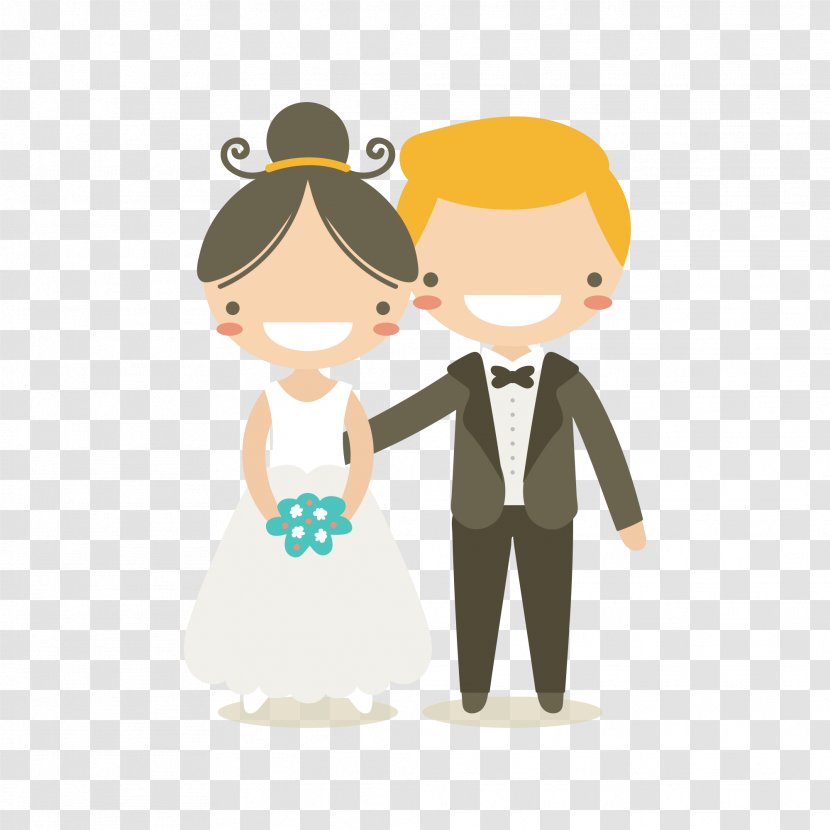 Wedding Clip Art - Smile - Couple Illustration Transparent PNG