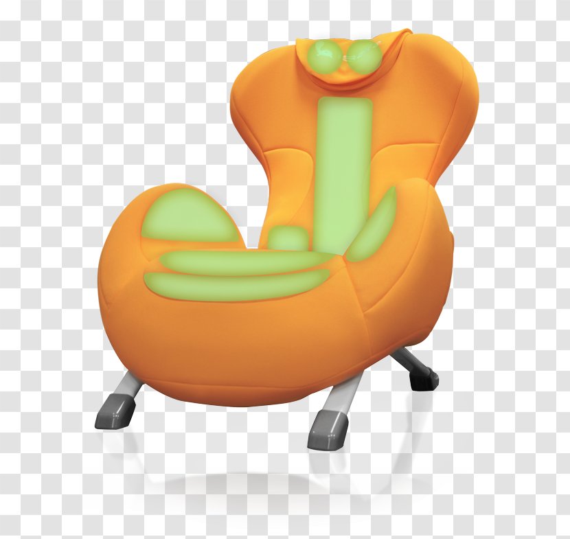 Massage Chair Fauteuil Couch - Orange - Spa Transparent PNG